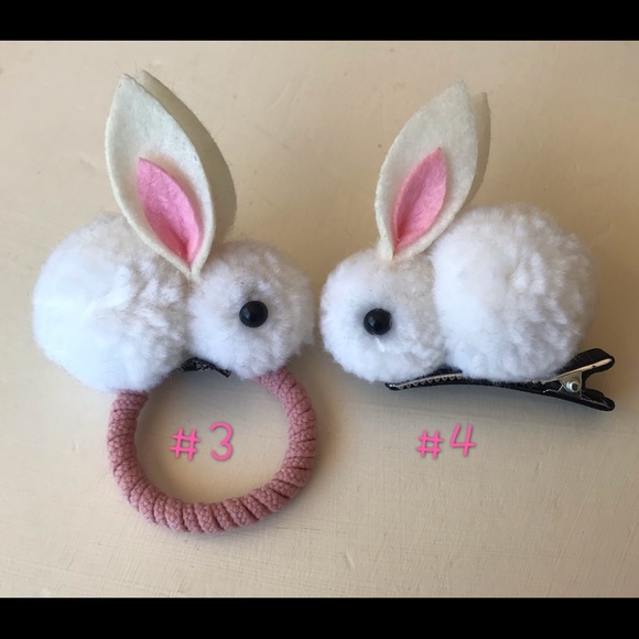 HOST PICK! kids bunny hair clips & hair tie - Picture 3 of 9